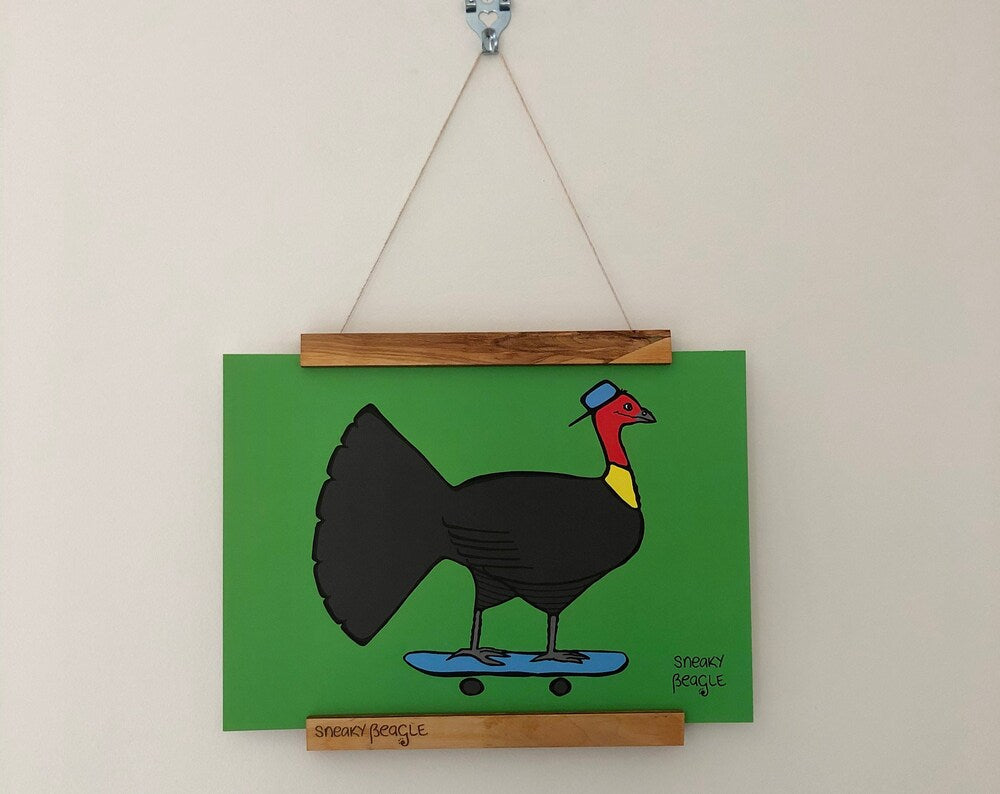 Ollie the Bush Turkey A4 Print