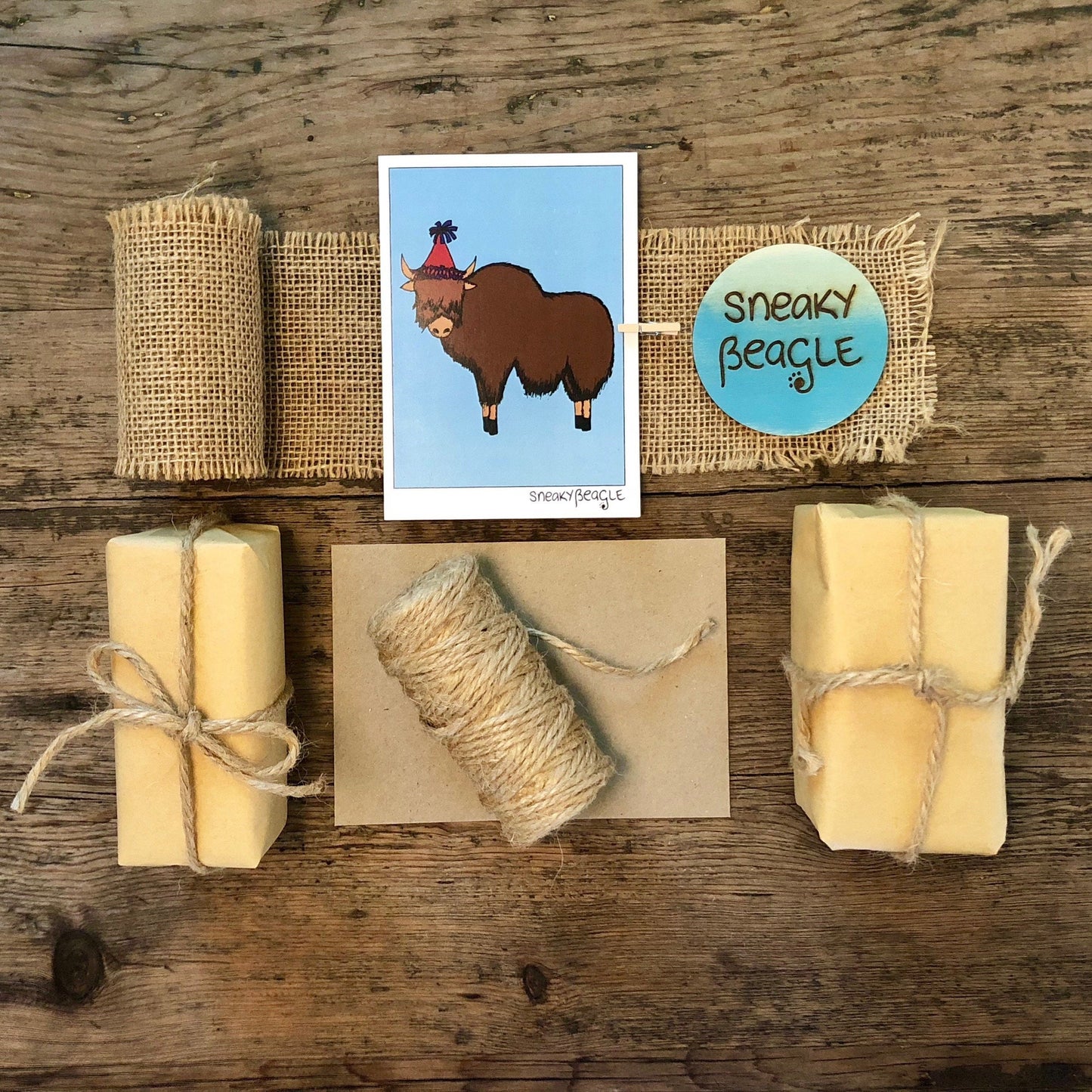 Murray the Party Yak Eco-Friendly Greeting Card