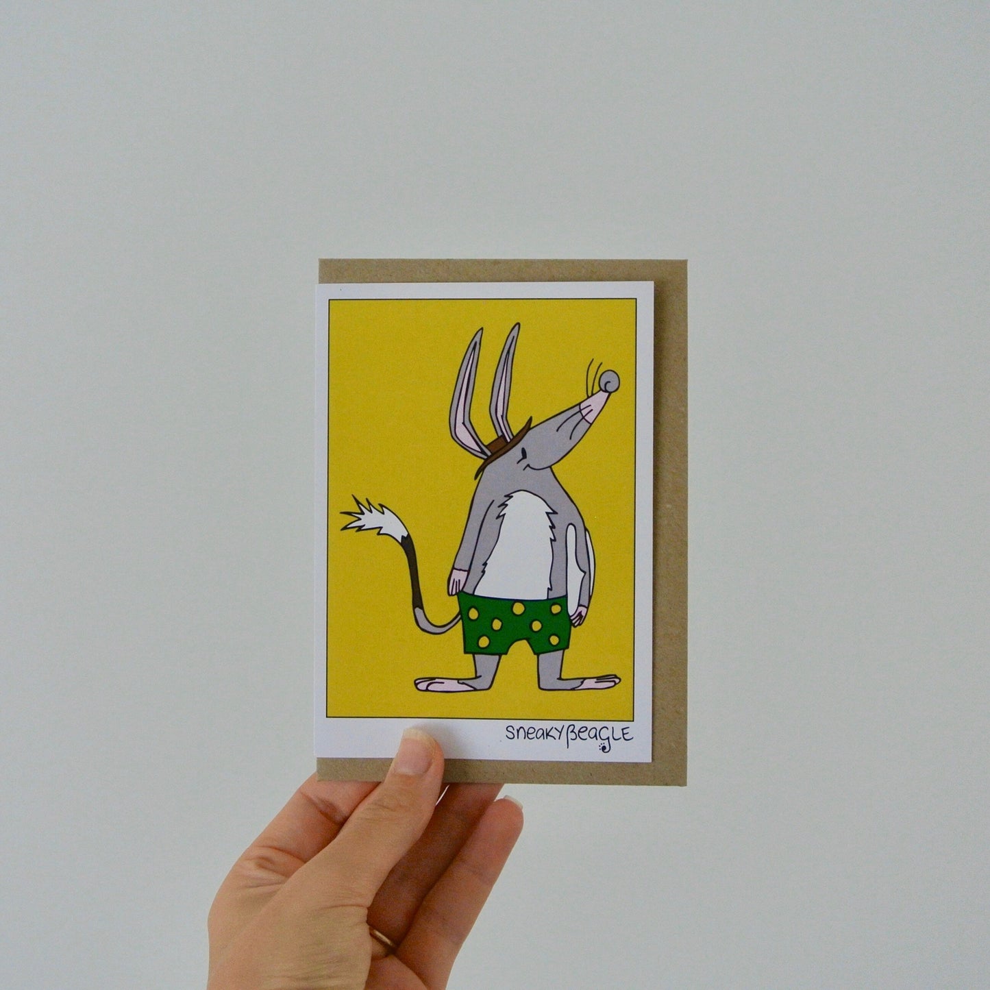 Surfing Bilby Eco-Friendly Greeting Card