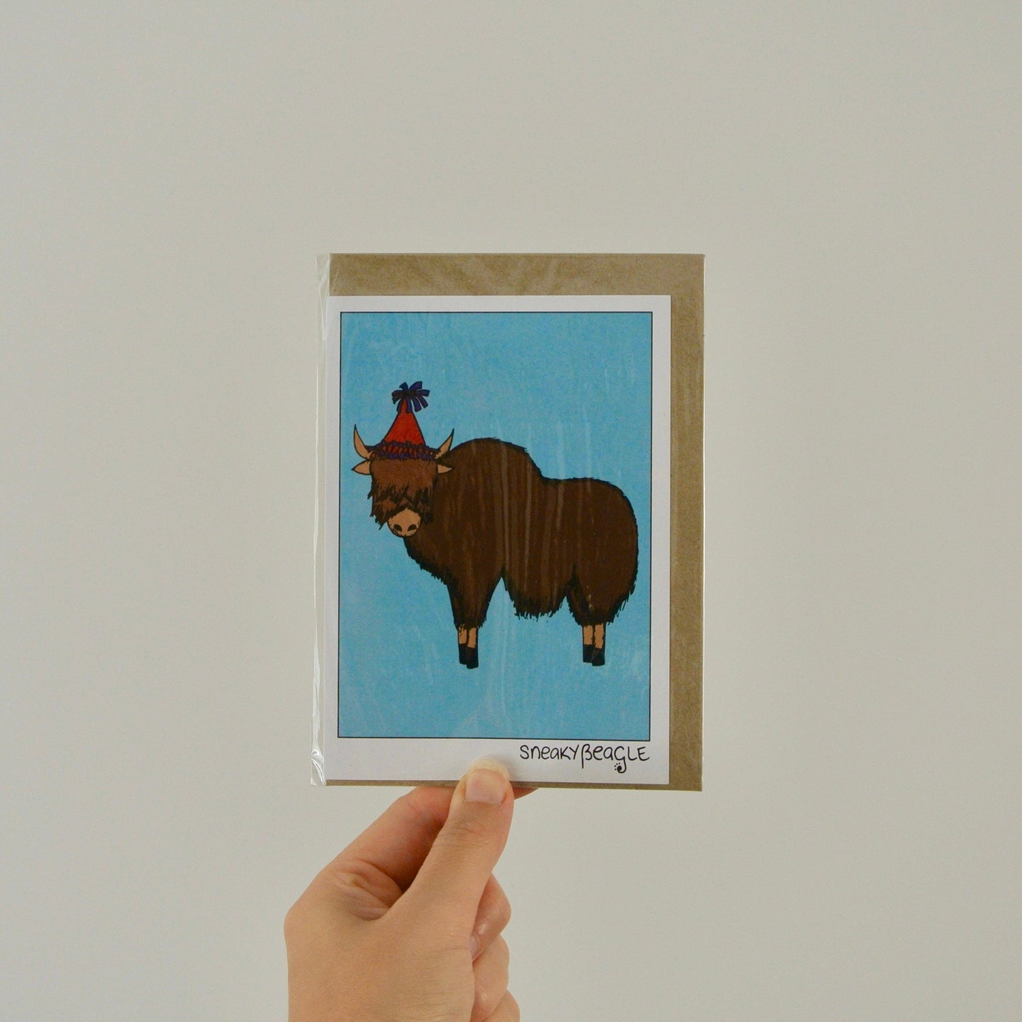 Murray the Party Yak Eco-Friendly Greeting Card