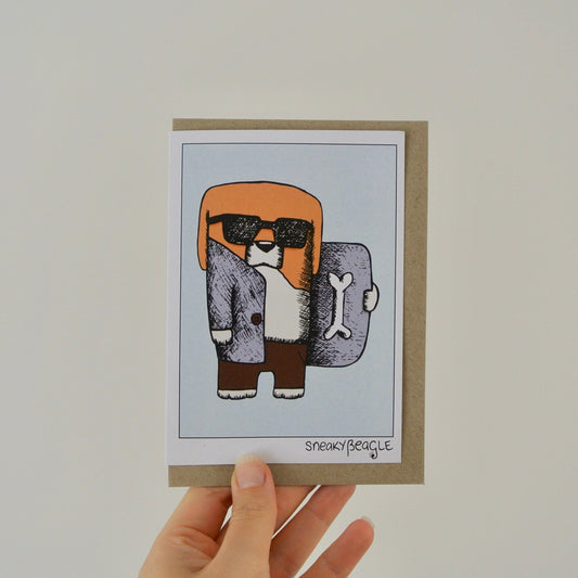 Sneaky Sebastian Eco-Friendly Greeting Card