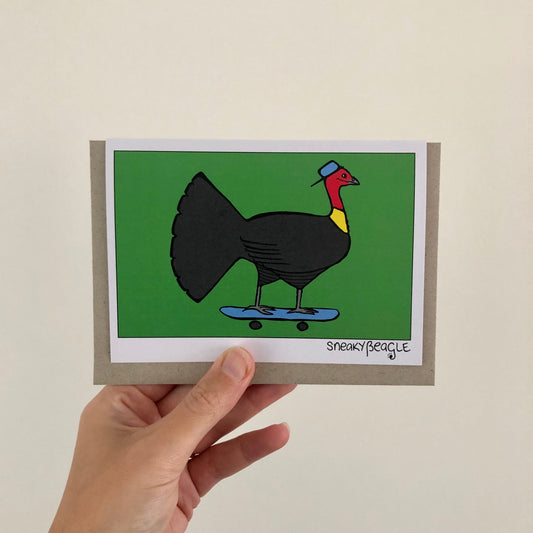 Ollie the Bush Turkey Eco-Friendly Greeting Card